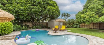 Beach-Style Pool • Family Stay • Near Airport