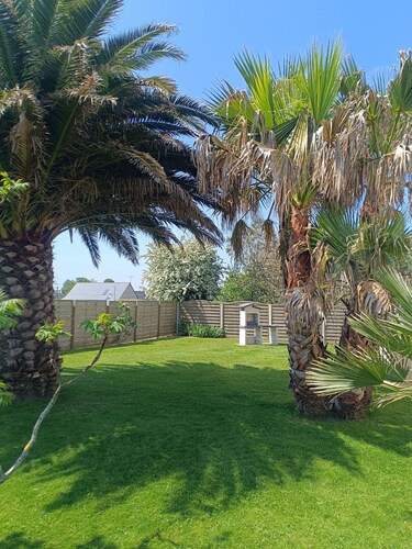 3-bedroom family house for 6 people on the seafront 980 M2 enclosed garden