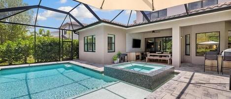 A heated pool