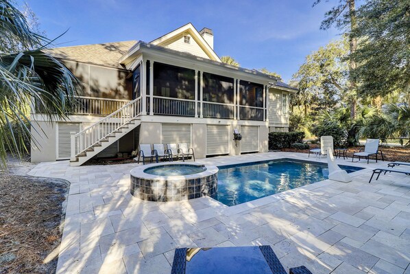 Una piscina riscaldata