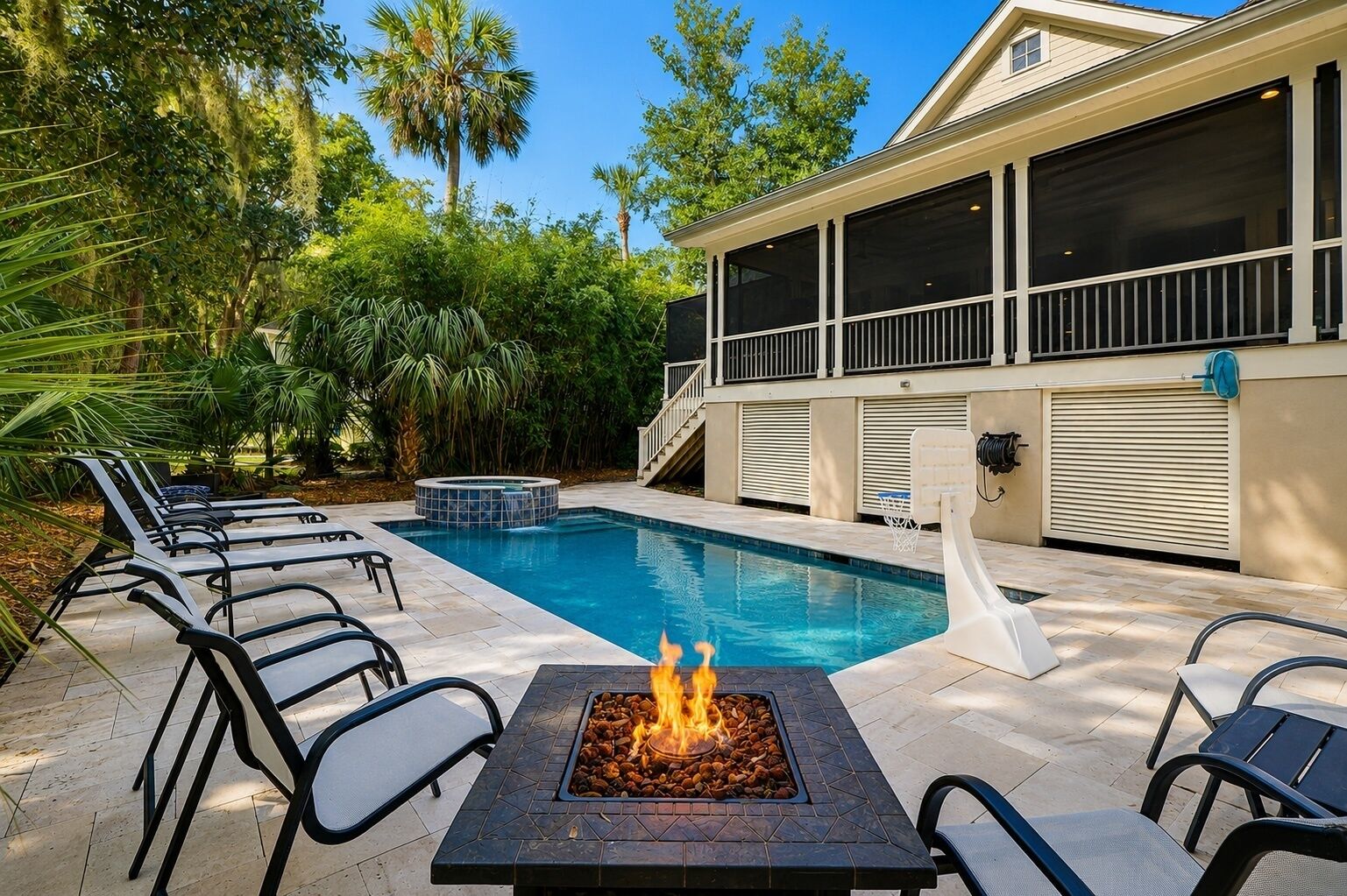 A heated pool