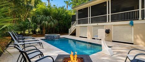A heated pool