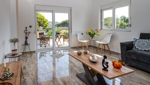 Luxury Apartment | Living area | Smart TV, table tennis, pay movies - Sweet Home Apartments (Rhodes)