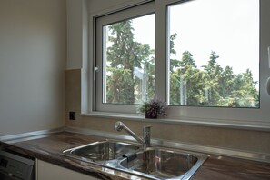 Honeymoon Apartment | Private kitchen | Fridge, microwave, oven, stovetop - Sweet Home Apartments (Rhodes)