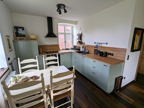 Fridge, oven, stovetop, dishwasher