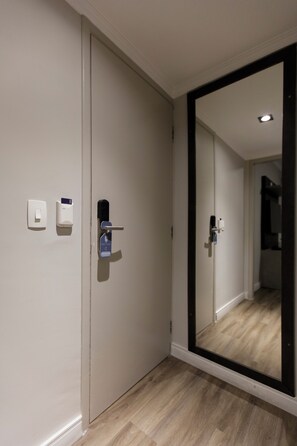 Desk, soundproofing, bed sheets