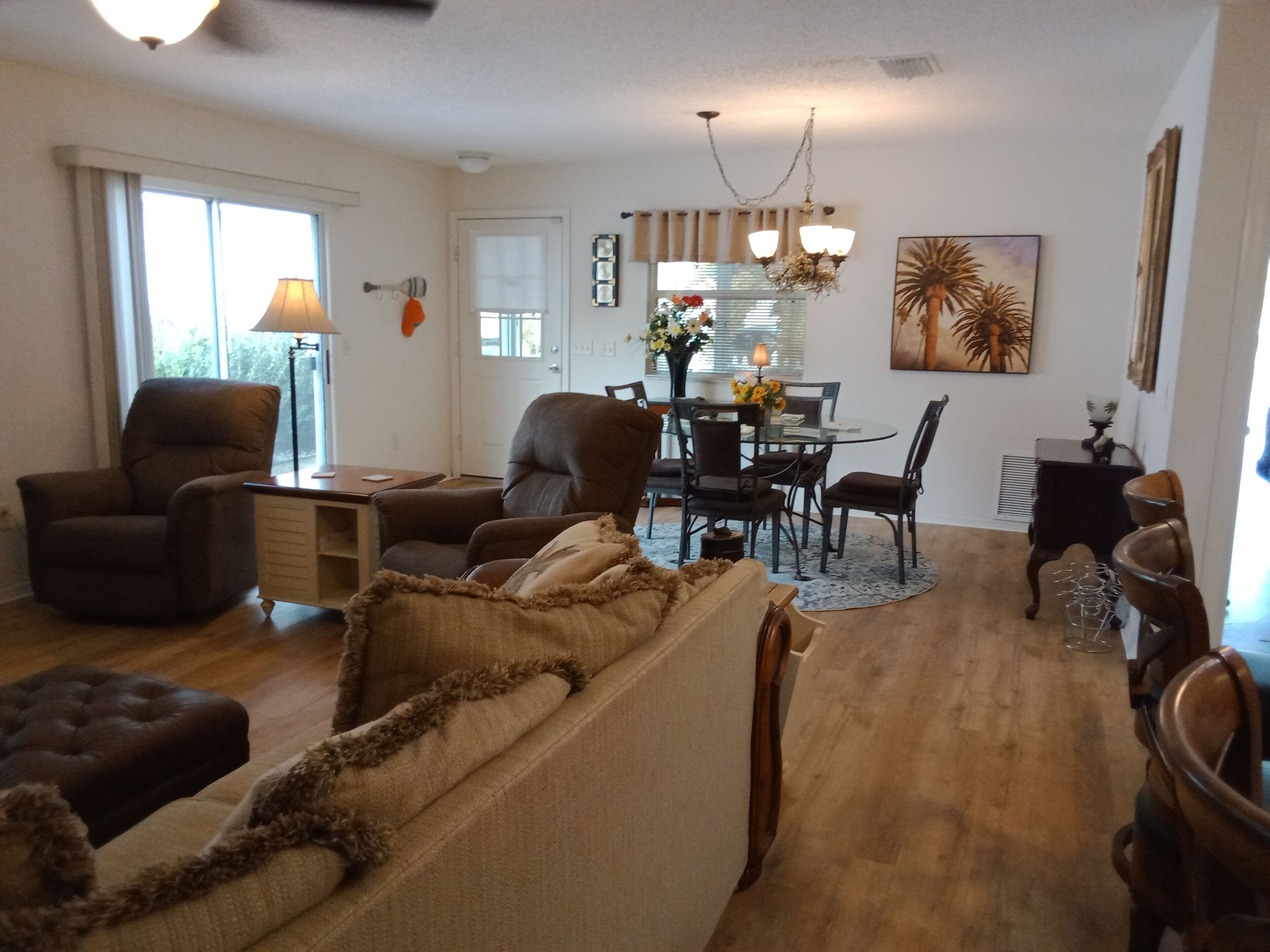 Smart TV, fireplace, DVD player, books