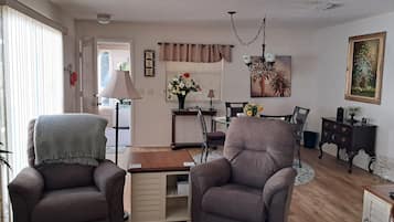 智能電視、壁爐、DVD 播放機、書籍