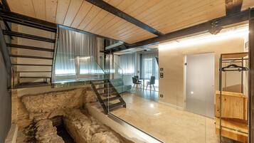 Junior Suite, 1 Bedroom, Garden View | Living area | 35-inch Smart TV with digital channels, streaming services