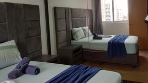พรีเมียมอพาร์ทเมนท์, ใช้สระว่ายน้ำได้ | 2 ห้องนอน, ผ้าปูที่นอนฝ้ายอียิปต์, เครื่องนอนระดับพรีเมียม
