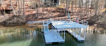 Lakefront NEW BUILD on pristine Lake Keowee w/ game room & double-decker dock!