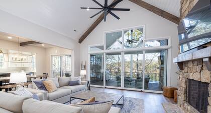 Lakefront NEW BUILD on pristine Lake Keowee w/ game room & double-decker dock!