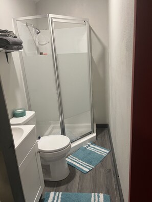 Hårføner, håndklær, såpe og sjampo