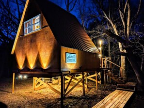 Exterior - Copper Tiny A Frame on Glamping Goat Farm Sleeps up to 4 (Newport)