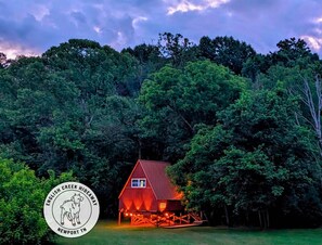 Exterior - Copper Tiny A Frame on Glamping Goat Farm Sleeps up to 4 (Newport)