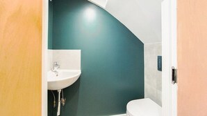 Eco-friendly toiletries, hair dryer, towels