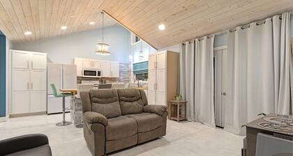 Cozy one level - open floor plan, split bedrooms, in-floor heat, wood stove