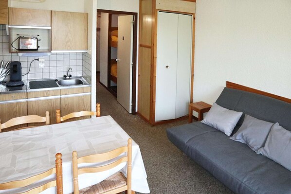 TV - 6-person studio with direct access to the slopes (LES ORRES)