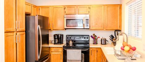 Microwave, oven, stovetop, dishwasher