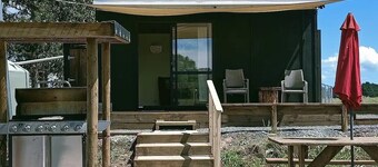 Cabin by pond & camping option