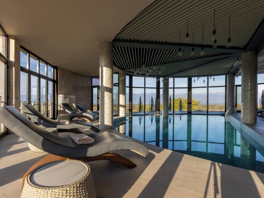 2 indoor pools, seasonal outdoor pool