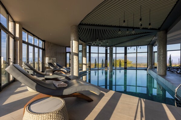 2 indoor pools, seasonal outdoor pool