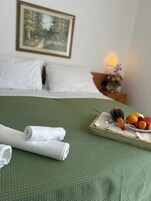 Desk, free WiFi, bed sheets