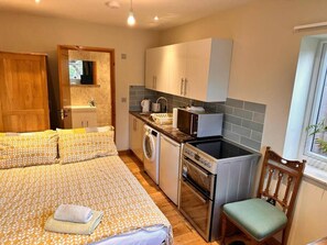 Studio | Private kitchen | Fridge, microwave, oven, stovetop