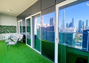 อพาร์ทเมนท์, 1 ห้องนอน, ระเบียง, วิวเมือง | บริเวณที่พัก