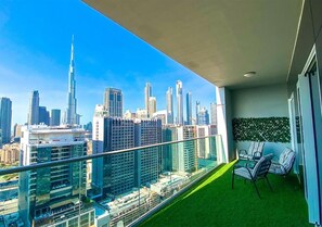 อพาร์ทเมนท์, 1 ห้องนอน, ระเบียง, วิวเมือง | บริเวณที่พัก