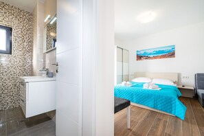 Studio, Multiple Bedrooms, Balcony, Garden View - Deluxe Villa Laura With Pool Studio 1b (Novalja)