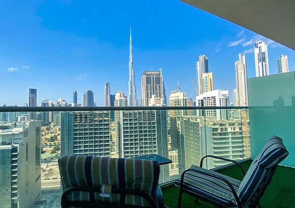Apartment, 1 Bedroom, Balcony, City View | Balcony - Mh- Spectacular 1 Bhk Burj Khalifa View Ref 24018 (Dubai)