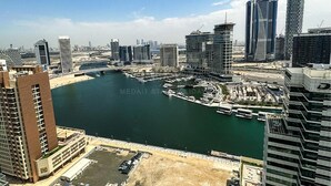 Apartment, 2 Bedrooms, Balcony, City View | Balcony - Mh- Beautiful 2 Bhk Canal View in Reva Residence Ref 24016 (Dubai)