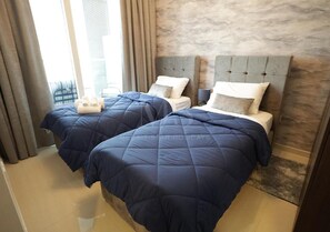 Leilighet, 1 soverom, balkong, byutsikt | 1 soverom