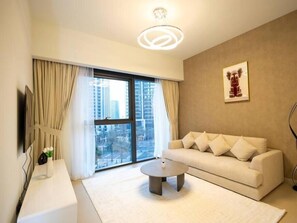 Apartment, 1 Bedroom, Balcony, City View | Living area - Mh- Emaars Finest 1- Bedroom Ref-5005 (Dubai)