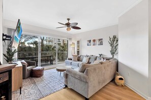 TV, stereo, offices - Beachfront Bliss, Oceanfront Villa, Pool, Hot Tub (Hilton Head Island)
