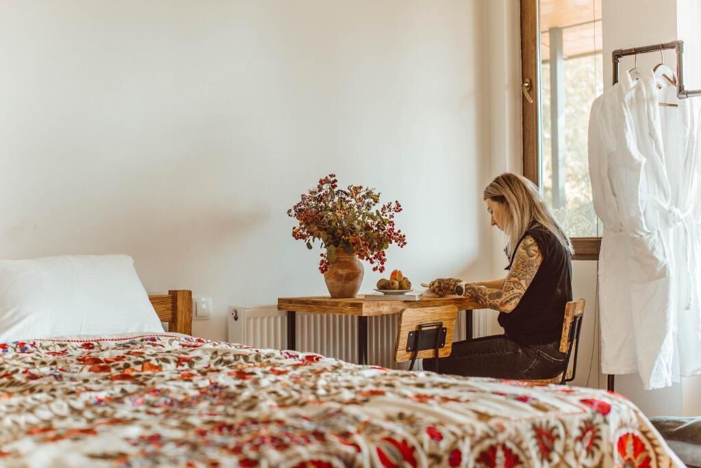 家庭双人房或双床房, 山景 | 特色装修、特色家居、免费 WiFi、床单