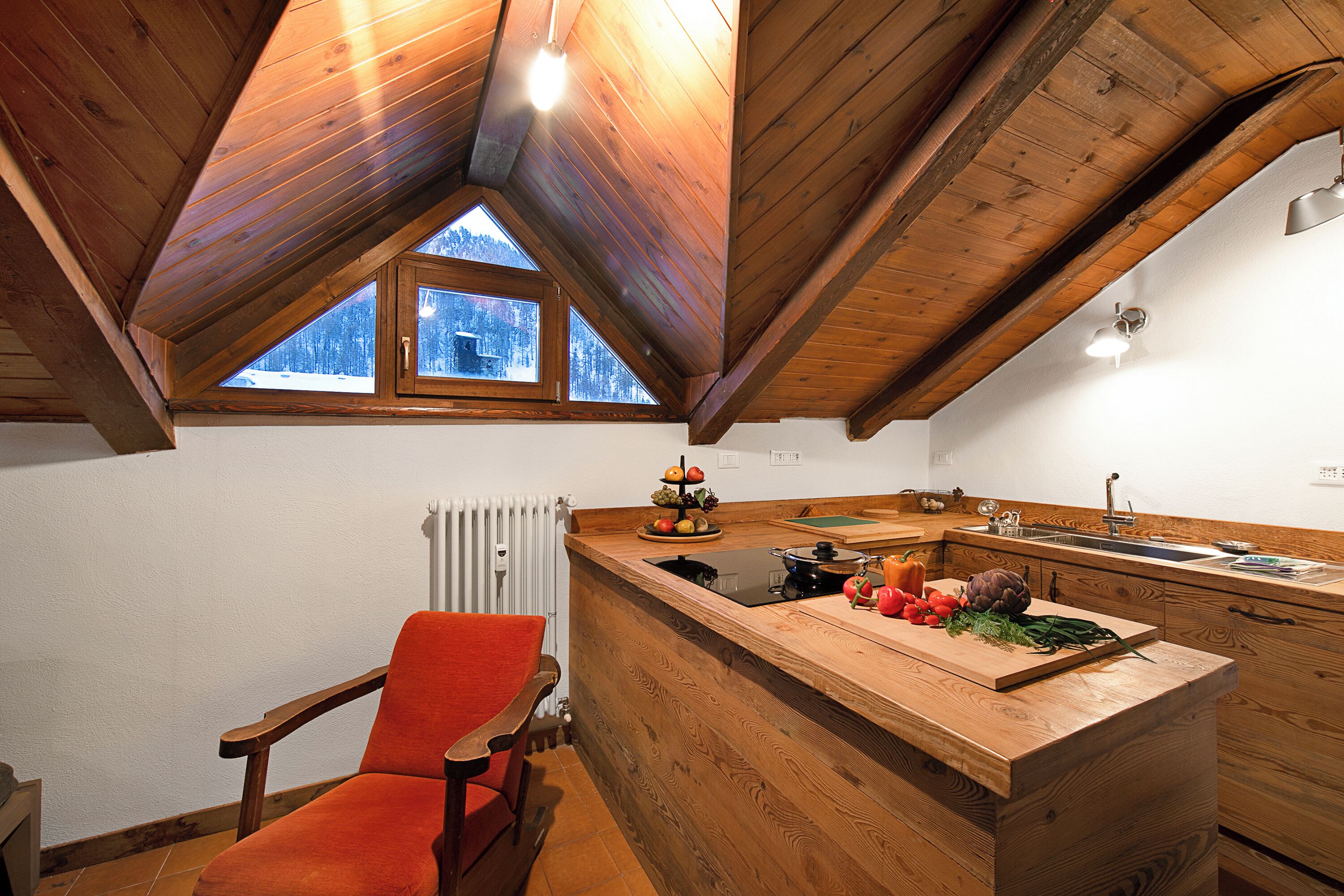 标准公寓, 多间卧室 (Appartamento La Fontaine Ski In Ski) | 私人厨房 | 冰箱、烤箱、炉灶、洗碗机