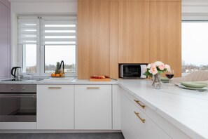 Apartment, 2 Bedrooms, Balcony | Private kitchen - Pastel Apartment in Gdynia by Renters (Gdynia)