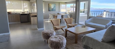 Comfort Apartment | Living area | 32-inch TV with satellite channels, Netflix, streaming services