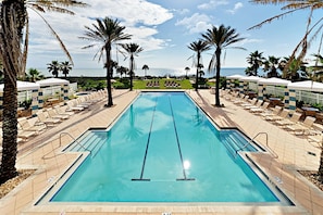A heated pool - Gorgeous Oceanfront Corner Condo 535 In Cinnamon Beach! (Palm Coast)