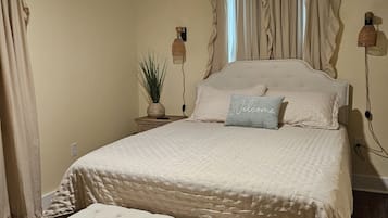 2 bedrooms, iron/ironing board, travel crib, free WiFi