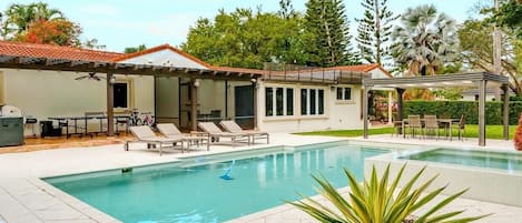 A heated pool