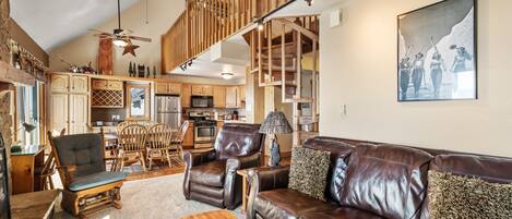 Televisie en een open haard