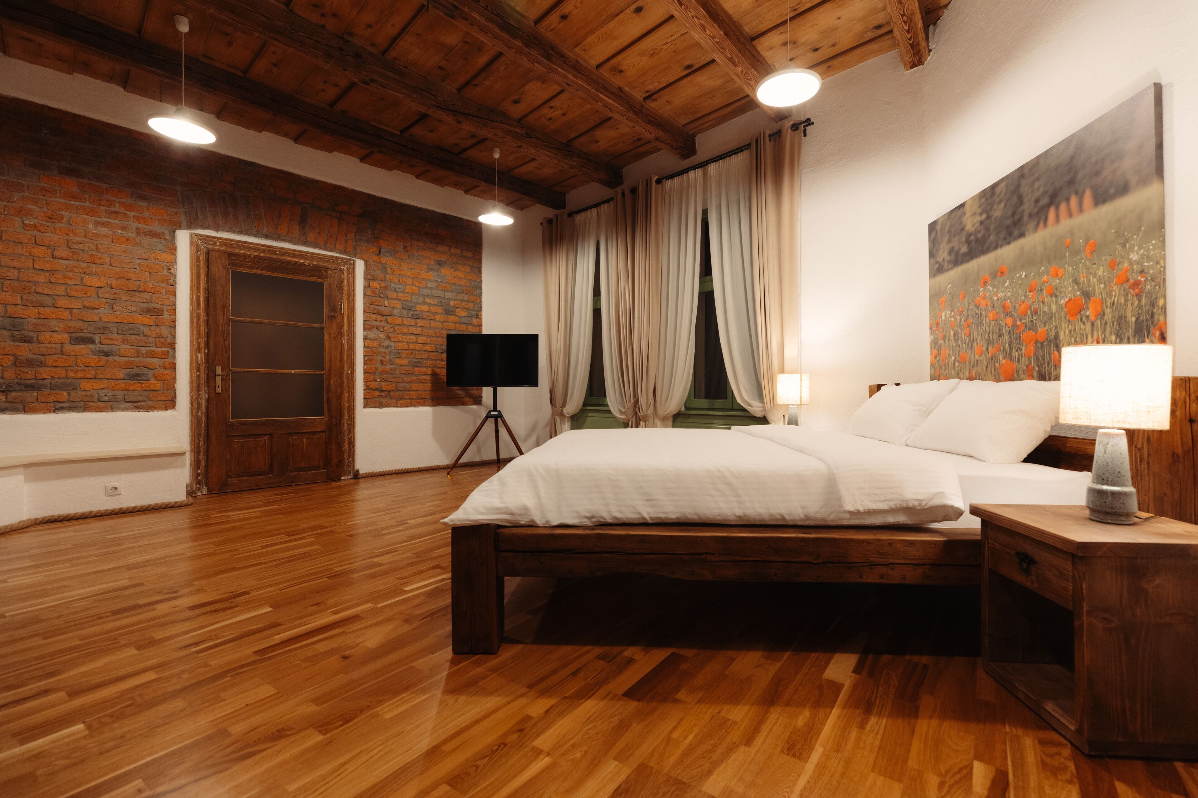 Business Apartment | Memory-foam beds, blackout curtains, iron/ironing board, free WiFi