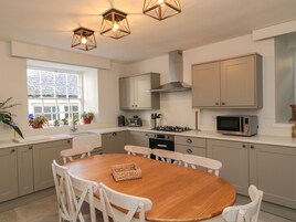 Fridge, dishwasher, electric kettle, toaster