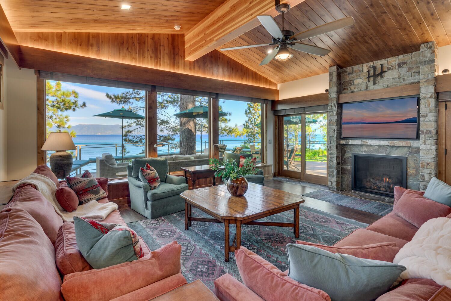 Fireplace, table tennis