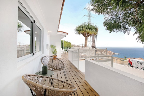 Terrace/patio - Vacation Home "El Chiringuito" with Sea View, Balcony & Wi-Fi (Candelaria)