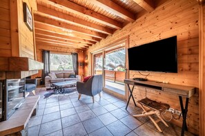 TV, fireplace, DVD player