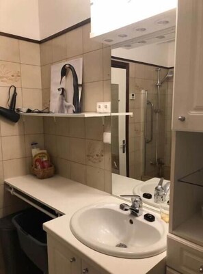 Haartrockner, Handtücher, Seife, Shampoo